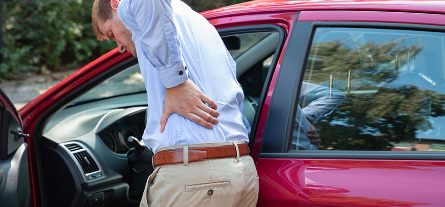 patient with hip pain in need of auto accident injury care in College Park